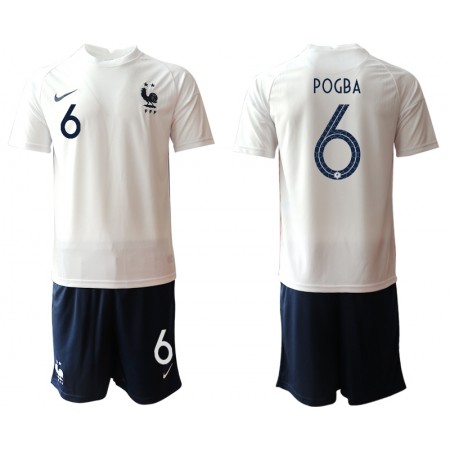 Fußballtrikots Frankreich Paul Pogba 6 Kinder Auswärts Trikotsatz Euro 2020